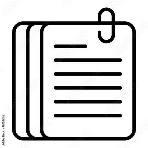 Brief line icon