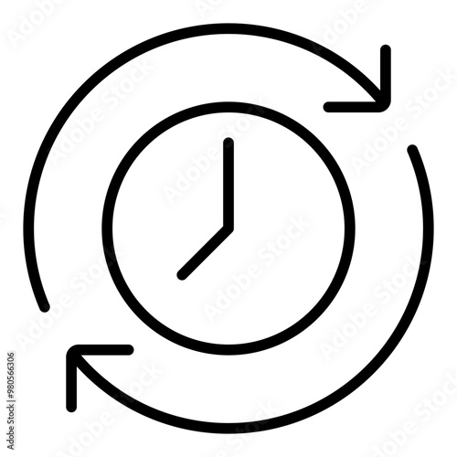 Flexible Hours line icon