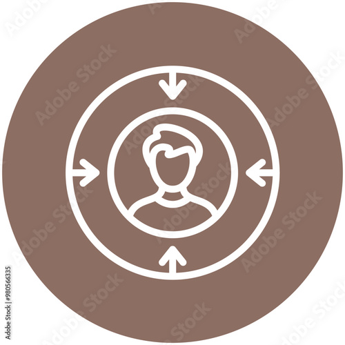 Head Hunting vector icon illustration of Human Resource iconset.