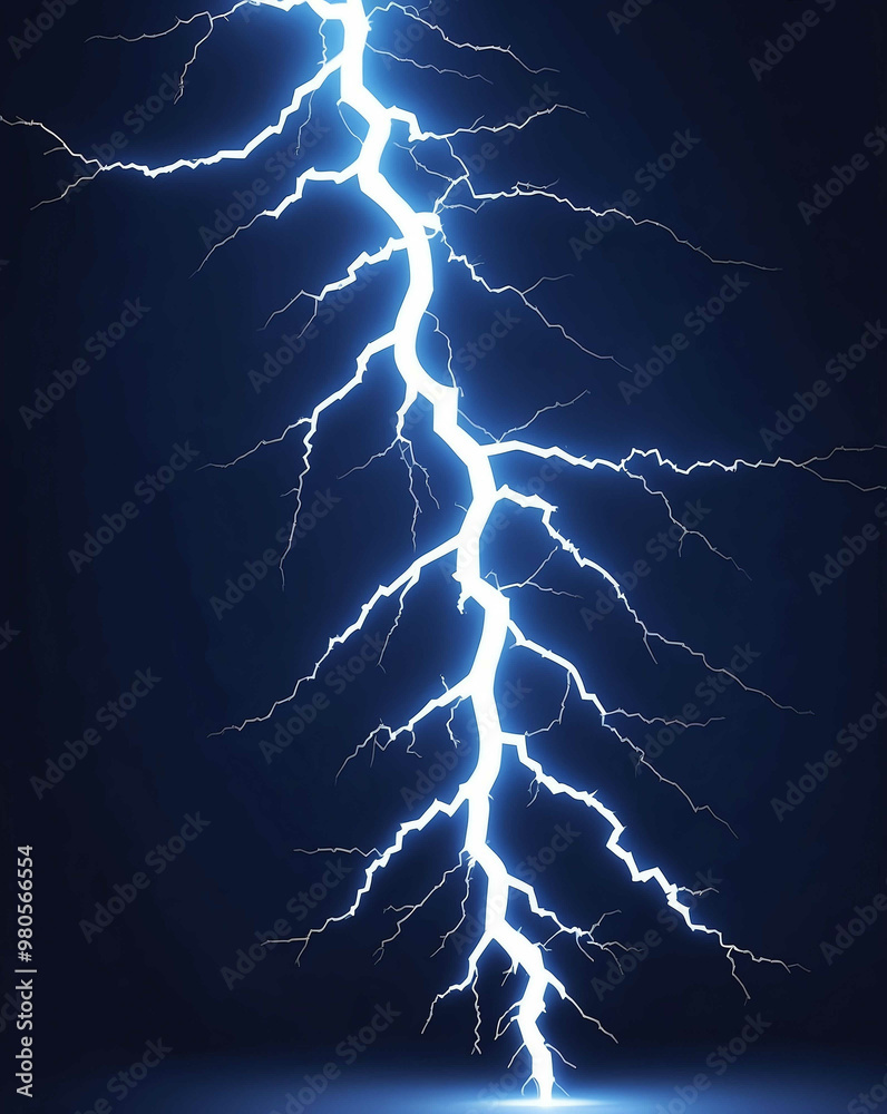 Abstract lightning bolt with deep blue to bright white Abstract lightning bolt with deep blue to bright white