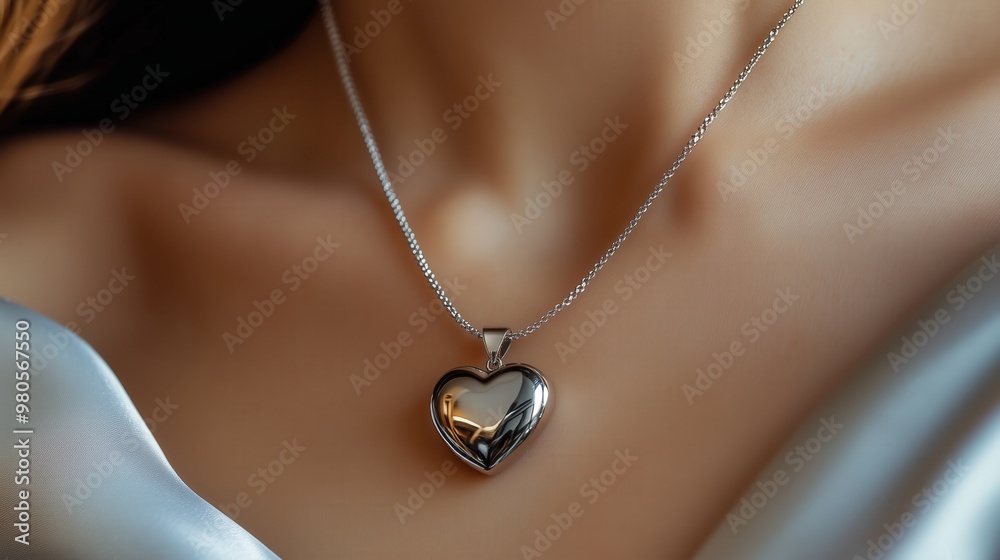 Elegant silver heart pendant necklace for fashion and jewelry lovers Elegant silver heart pendant necklace for fashion and jewelry lovers