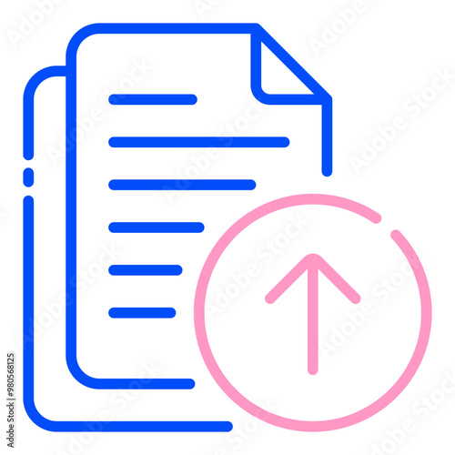 File Upload line duo tone icon