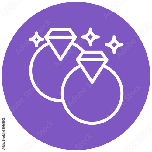 Rings vector icon illustration of Party and Celebration iconset.
