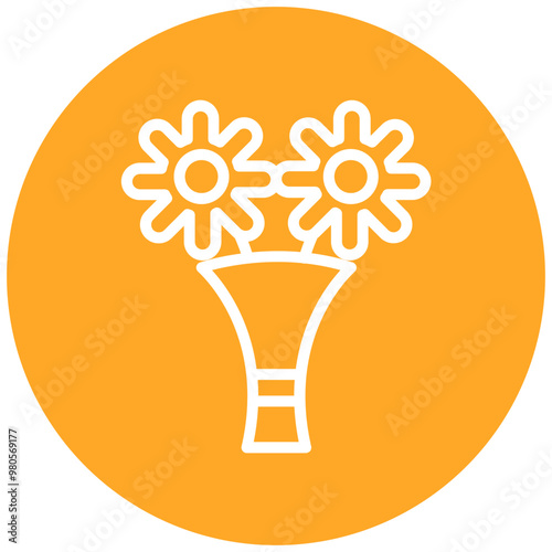 Flower Bouquet vector icon illustration of Party and Celebration iconset.