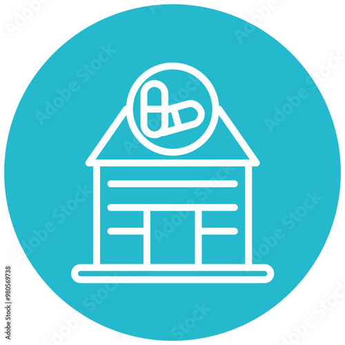 Medicine Store vector icon illustration of Pharmacy iconset.