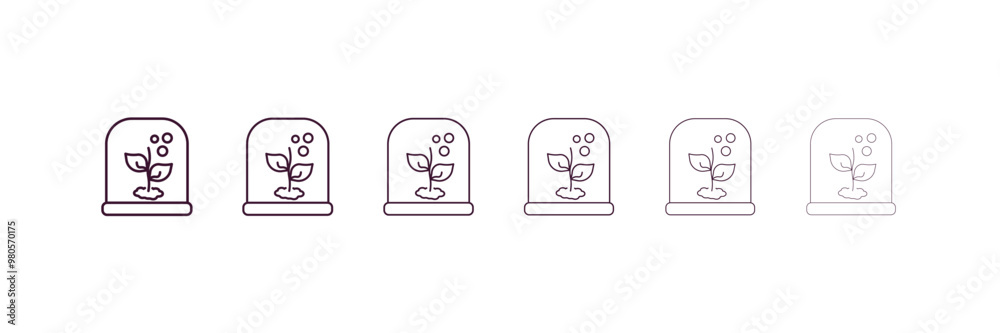 artificial atmosphere outline icon. Linear vector from ai and tech concept. 6 different line style artificial atmosphere icon included thin, light, regular, medium, bold, black artificial atmosphere outline icon. Linear vector from ai and tech concept. 6 different line style artificial atmosphere icon included thin, light, regular, medium, bold, black