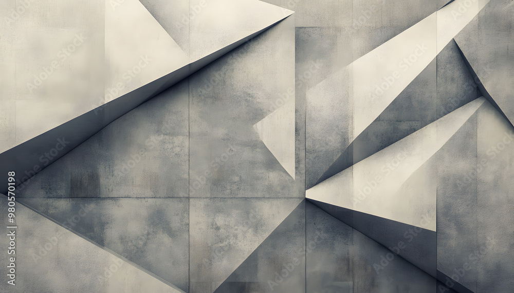 Fototapeta premium Clean, sharp geometric patterns in neutral tones, giving off a sleek, modern vibe