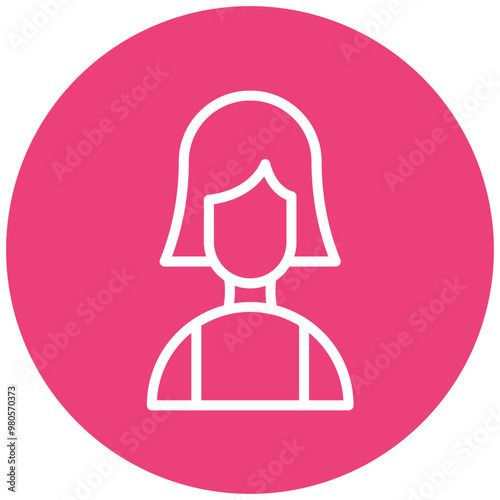 Female vector icon illustration of Pilates iconset.