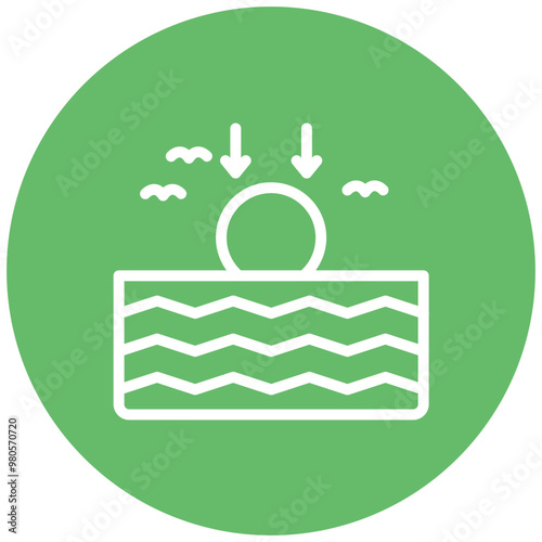 Sundown vector icon illustration of Coastline iconset.