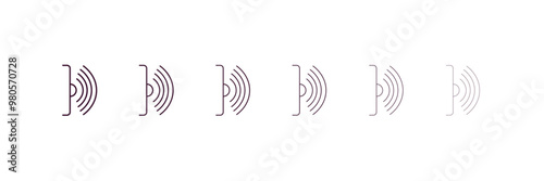 infrared outline icon. Linear vector from ai and tech concept. 6 different line style infrared icon included thin, light, regular, medium, bold, black