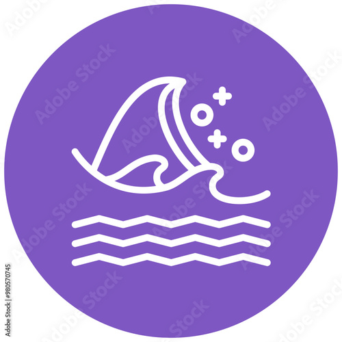 Sea vector icon illustration of Coastline iconset.