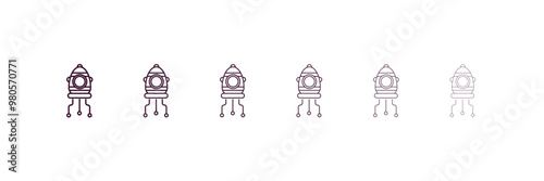 microbots outline icon. Linear vector from ai and tech concept. 6 different line style microbots icon included thin, light, regular, medium, bold, black