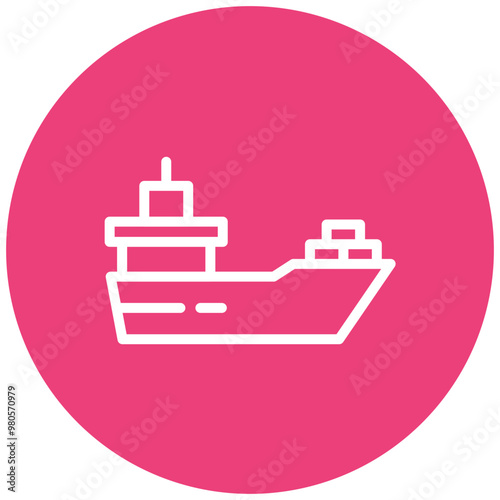 Ship vector icon illustration of Coastline iconset.