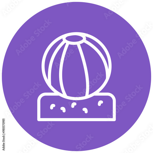 Beach Ball vector icon illustration of Coastline iconset.