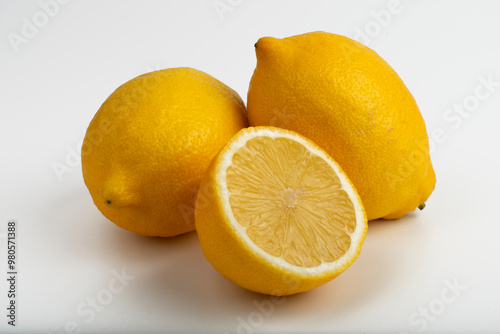 Lemon on a white background