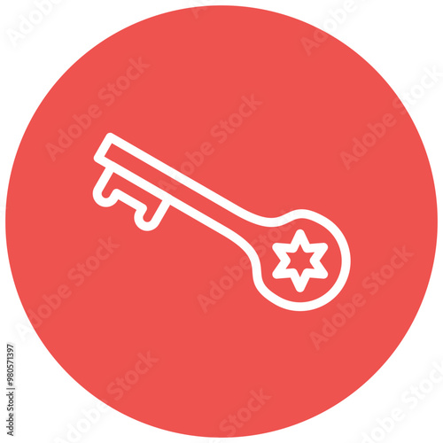 Key vector icon illustration of Hajj Pilgrimage iconset.