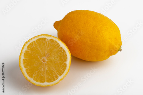 Lemon on a white background