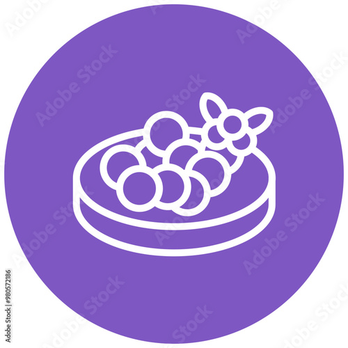 Caprese Salad vector icon illustration of Italy iconset.
