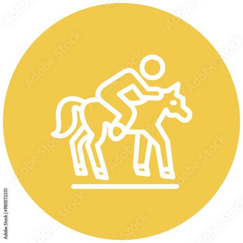 Siena Horse Race vector icon illustration of Italy iconset. photo