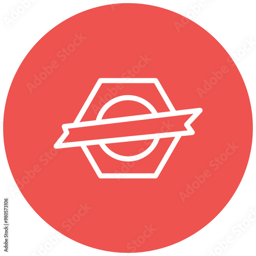 Tainted Badge vector icon illustration of Corruption iconset.