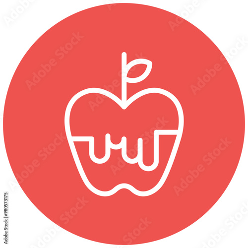 Rotten Apple vector icon illustration of Corruption iconset.