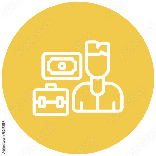 Corrupt Businessman vector icon illustration of Corruption iconset.