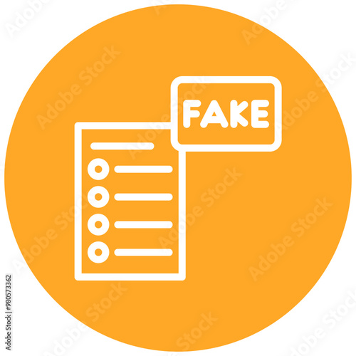 Fraudulent Document vector icon illustration of Corruption iconset.