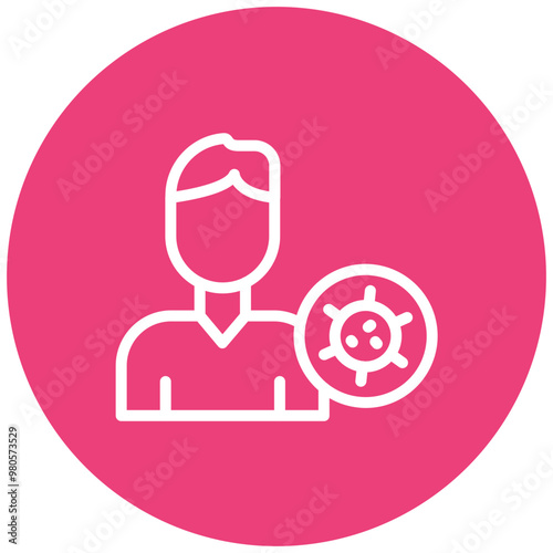 Infected Person vector icon illustration of Infectious Diseases iconset.