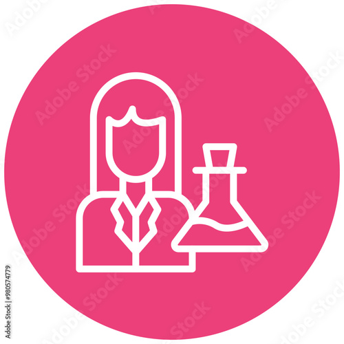 Lab Technician vector icon illustration of Lab iconset.