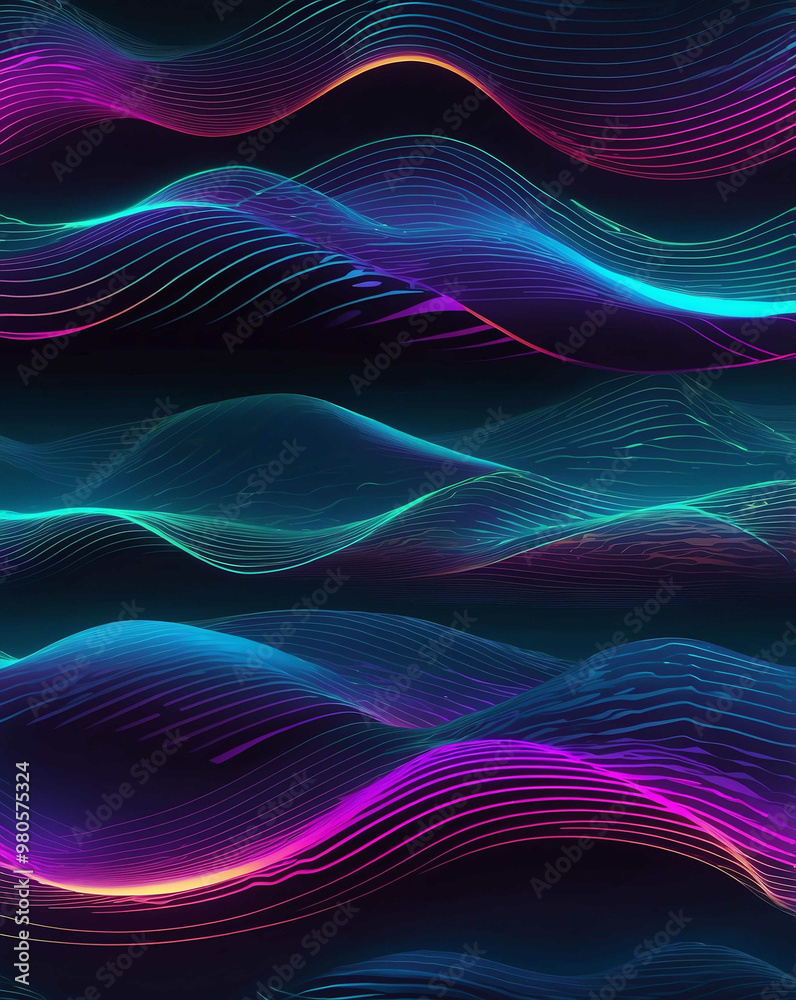 Glowing speed wave patterns with gradient effects Glowing speed wave patterns with gradient effects