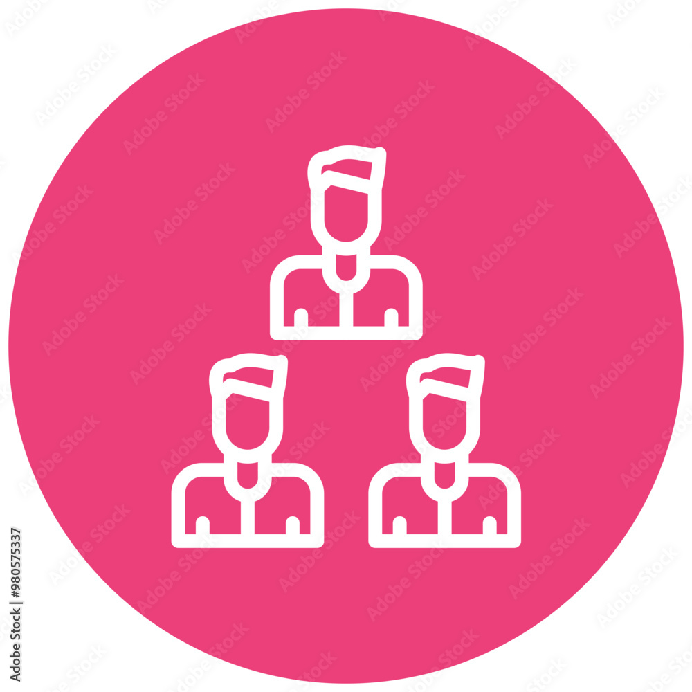 Three Friends vector icon illustration of Friendship iconset.