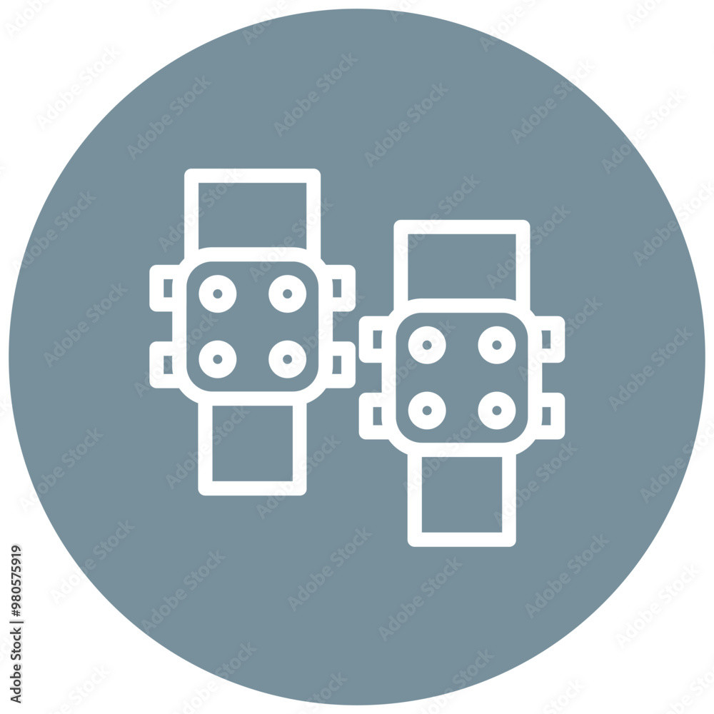 Kneepad vector icon illustration of Rugby iconset. Kneepad vector icon illustration of Rugby iconset.