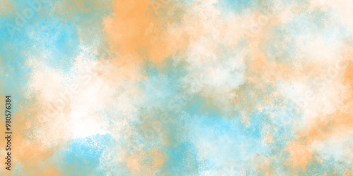 grunge Texture of a lightly sized watercolor paper,  amazing colorful abstract texture of soft watercolor, watercolor paper texture background, Colorful watercolor art splashed background.