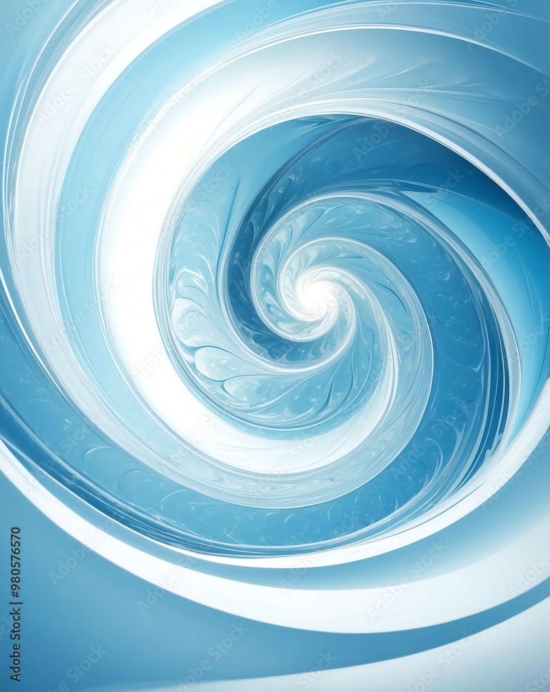 Icy abstract swirl with light blue to white transition Icy abstract swirl with light blue to white transition