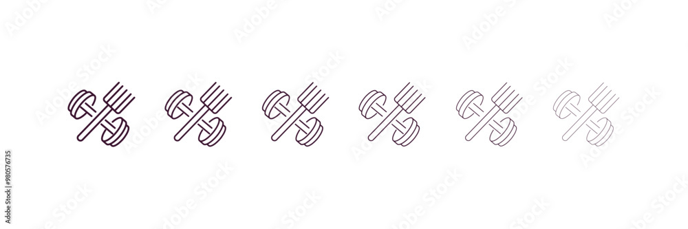 fitness food outline icon. Linear vector from gym concept. 6 different line style fitness food icon included thin, light, regular, medium, bold, black fitness food outline icon. Linear vector from gym concept. 6 different line style fitness food icon included thin, light, regular, medium, bold, black