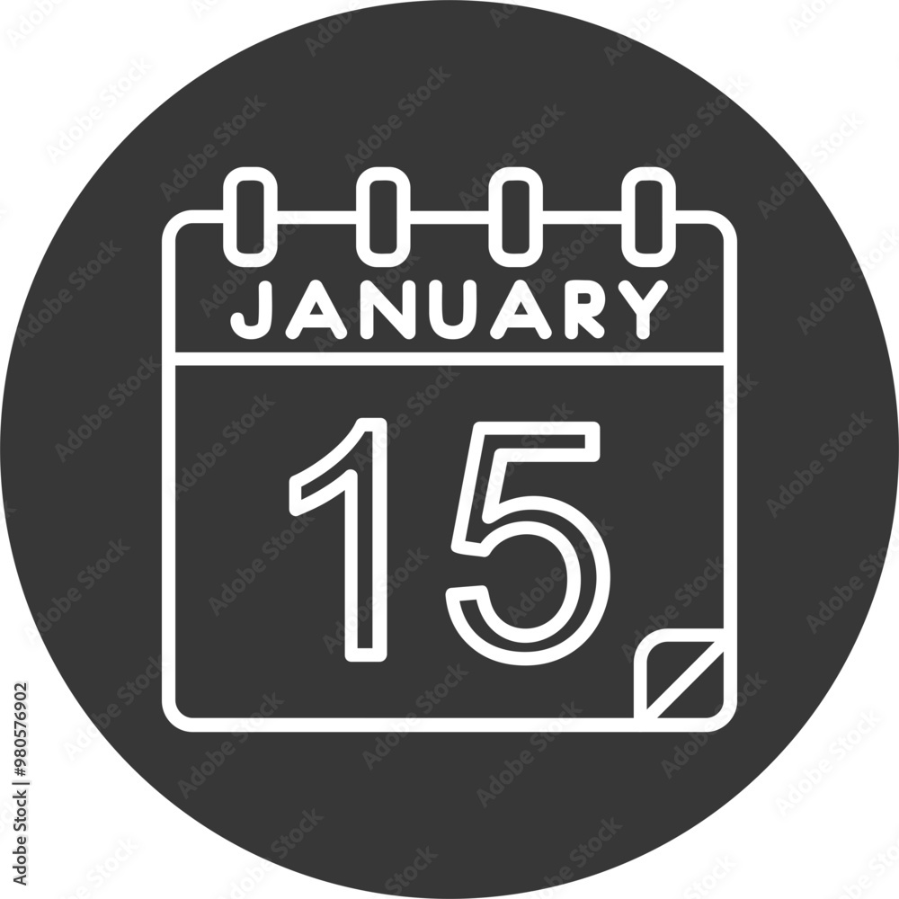 15 January Vector Icon Design 15 January Vector Icon Design