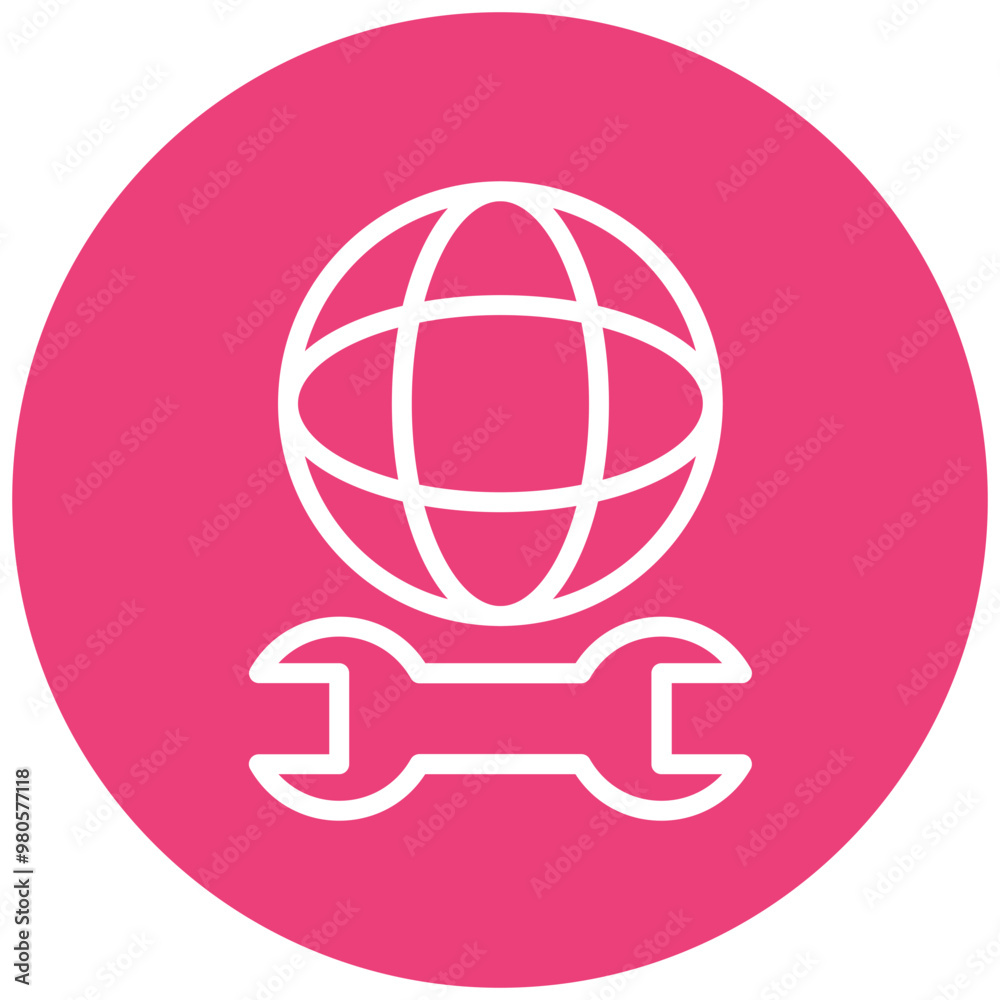 Network Troubleshooting vector icon illustration of Networking iconset.