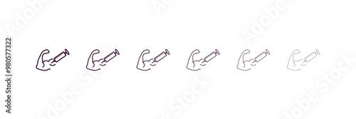 steroids outline icon. Linear vector from gym concept. 6 different line style steroids icon included thin, light, regular, medium, bold, black
