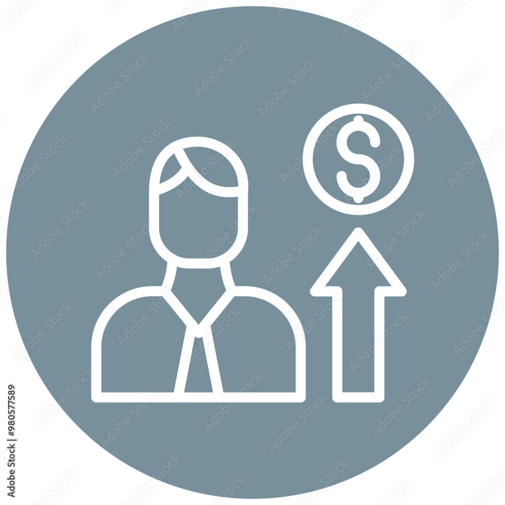 Motivation vector icon illustration of Leadership iconset.