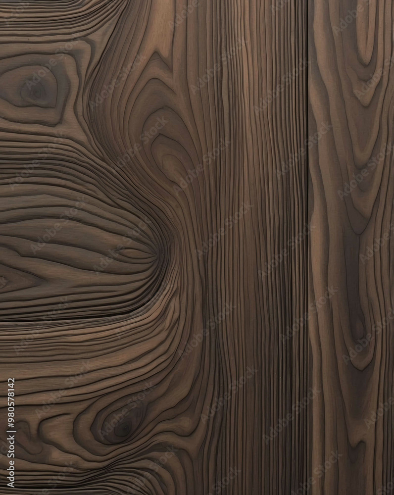 Matte wood grain texture with dark brown to faded gray gradient Matte wood grain texture with dark brown to faded gray gradient