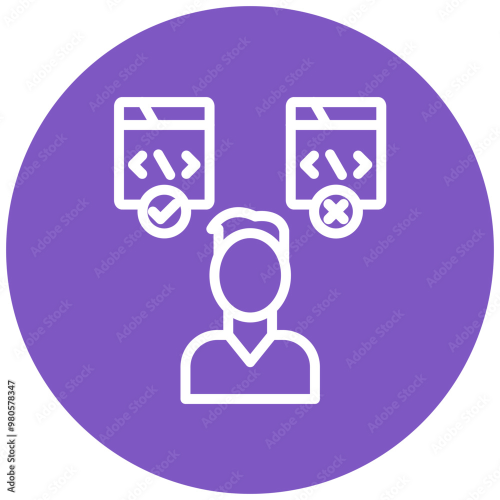 User Acceptance Testing vector icon illustration of Quality Assurance iconset. User Acceptance Testing vector icon illustration of Quality Assurance iconset.