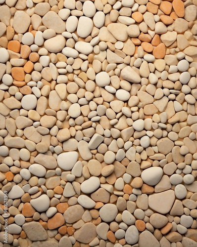 Pebbled stone texture with pale yellow to muted orange gradient