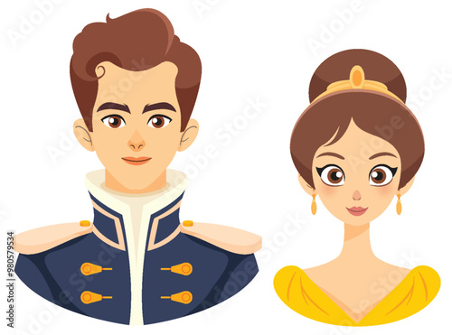 Royal Couple in Elegant Attire