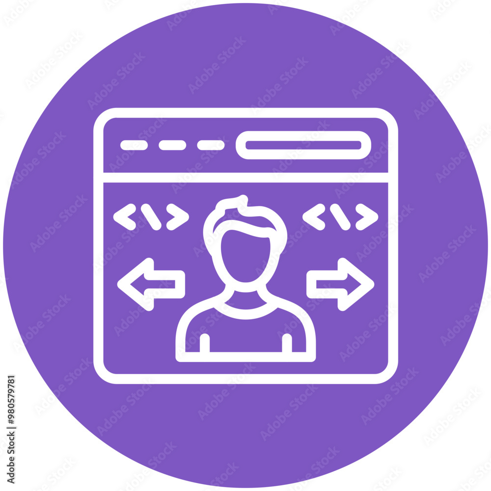 End User vector icon illustration of No Code iconset. End User vector icon illustration of No Code iconset.