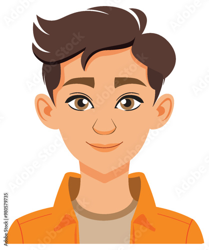 Smiling Young Man Illustration