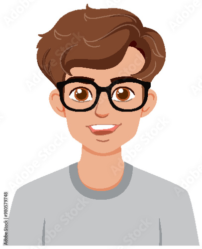 Smiling Man with Glasses