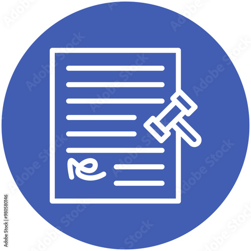 Verdict vector icon illustration of Law & Legislation iconset.