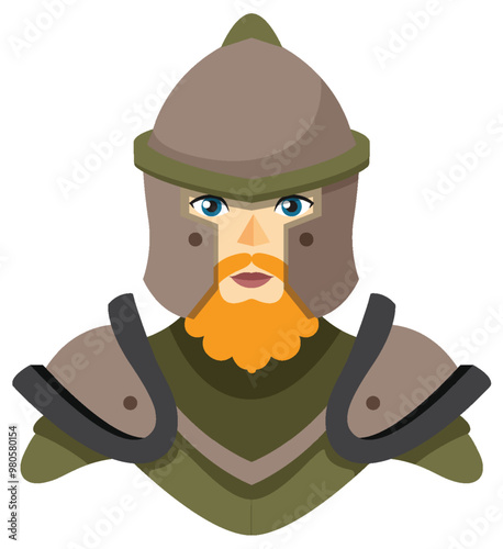Medieval Knight Vector Illustration