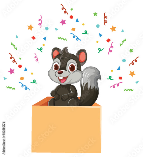 Happy Skunk in a Box