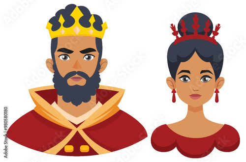 King and Queen Vector Illustration